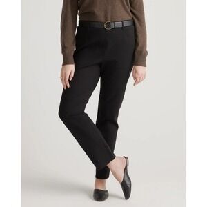Quince Ultra-Stretch Ponte Straight Leg 4-Pocket Pant S Petite Inseam 28 Black